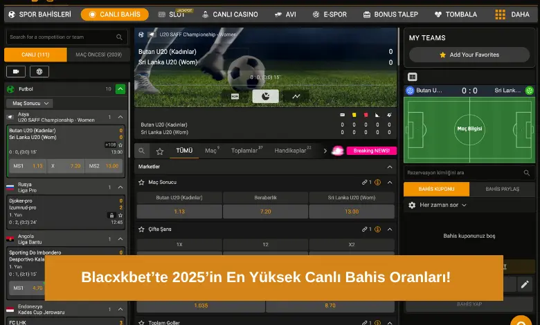 Blackxbet Canlı Bahis 2025'in En Yüksek Oranları! 1 Blackxbet Canlı Bahis 2025'in En Yüksek Oranları!